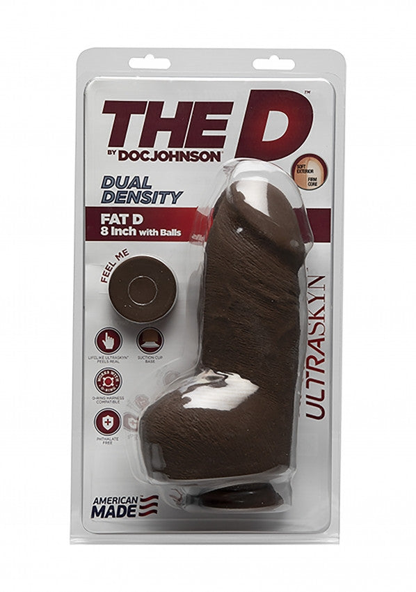 Dildo grosso cioccolato dual density Fat D + Balls FIRMSKYN - 8