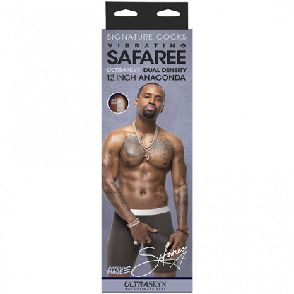 Vibratore realistico Safaree Samuels Anaconda Vibrating Cock 12 / 30 cm Chocolate