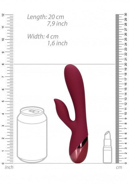 Vibratore vaginale Smooth Silicone Rabbit Vibrator Dark Cherry