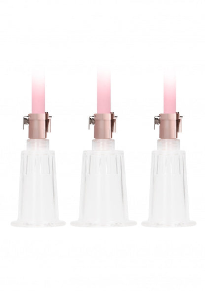 Kit pompa per capezzoli e clitoride Clitoral & Nipple Pump Set Large - Rose Gold