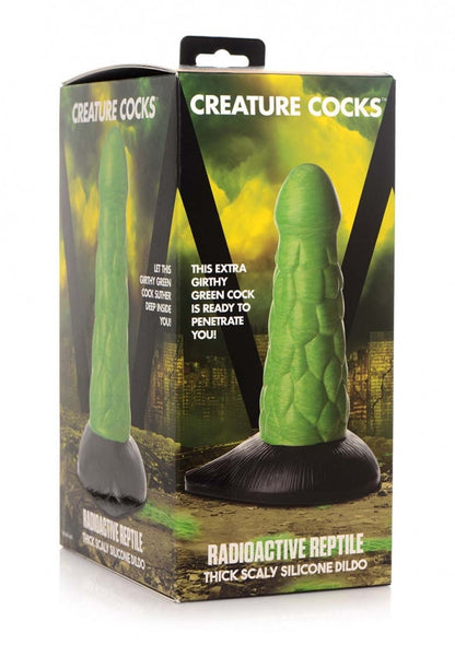Dildo rettiliano Radioactive Reptile Thick Scaly Silicone Dildo