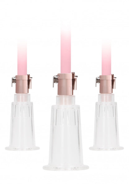 Kit pompa per capezzoli e clitoride Automatic Rechargeable Clitoral & Nipple Pump Set - M - Pink