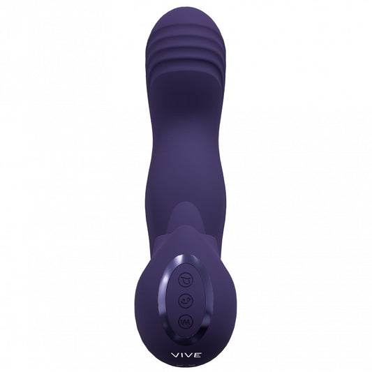 Vibratore vaginale Yumi Triple Motor G-Spot Finger Motion Vibrator and Flickering Tongue Stimulator Purple