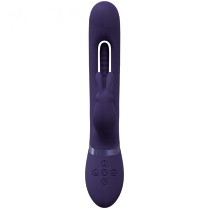 Vibratore rabbit Mika Triple Motor Vibrating Rabbit with Innovative G-Spot Flapping Stimulator Purple