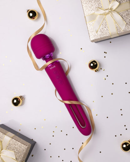 Vibratore wand Kiku Double Ended Wand with Innovative G-Spot Flapping Stimulator Pink
