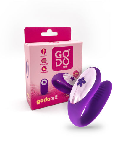 vibratore per la coppia godo X 2 silicone purple GODO DI +
