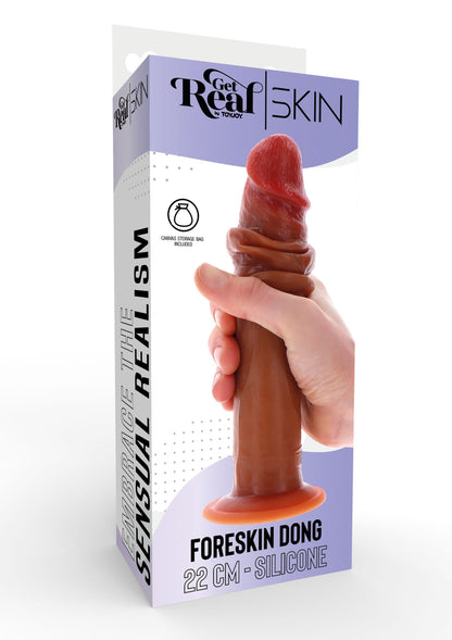 Fallo realistico dildo Silicone Foreskin Dong 22 cm