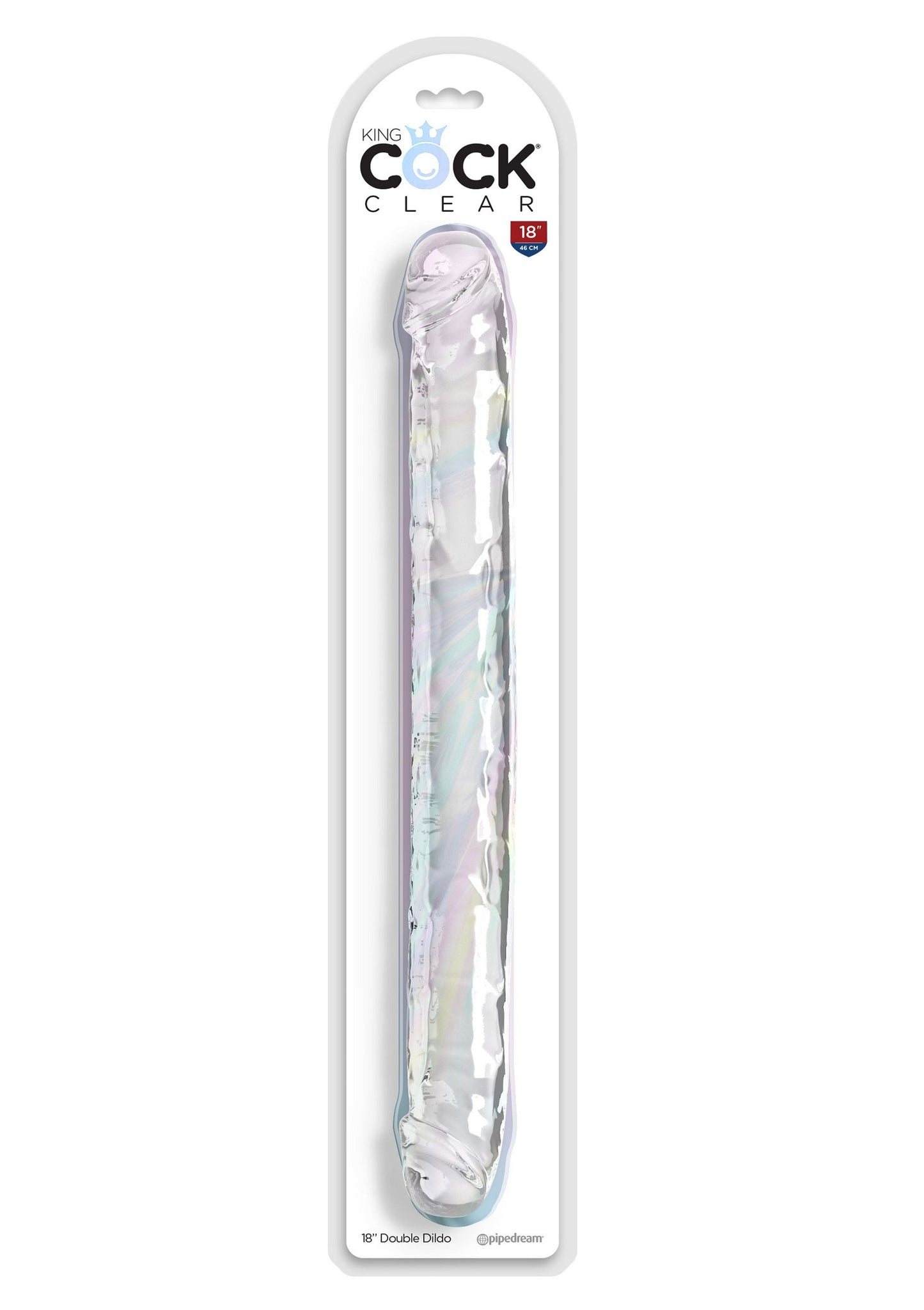 Dildo doppio trasparente King Cock Double Dildo 18 Inch