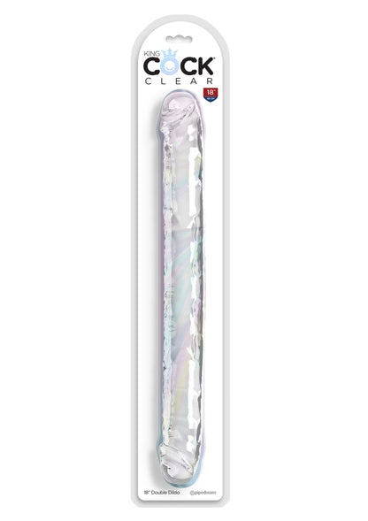 Dildo doppio trasparente King Cock Double Dildo 18 Inch