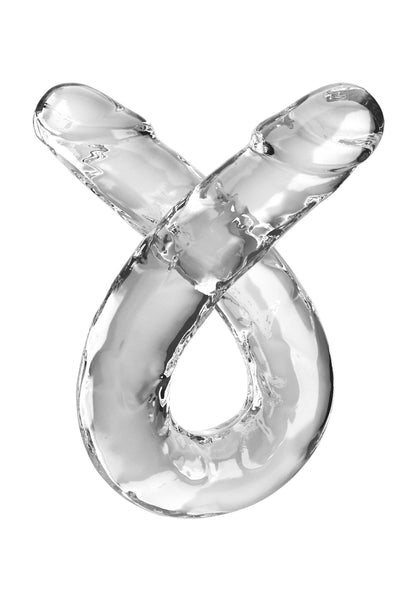Dildo doppio trasparente King Cock Double Dildo 18 Inch