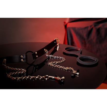 O-Ring Gag with Nipple Clamps