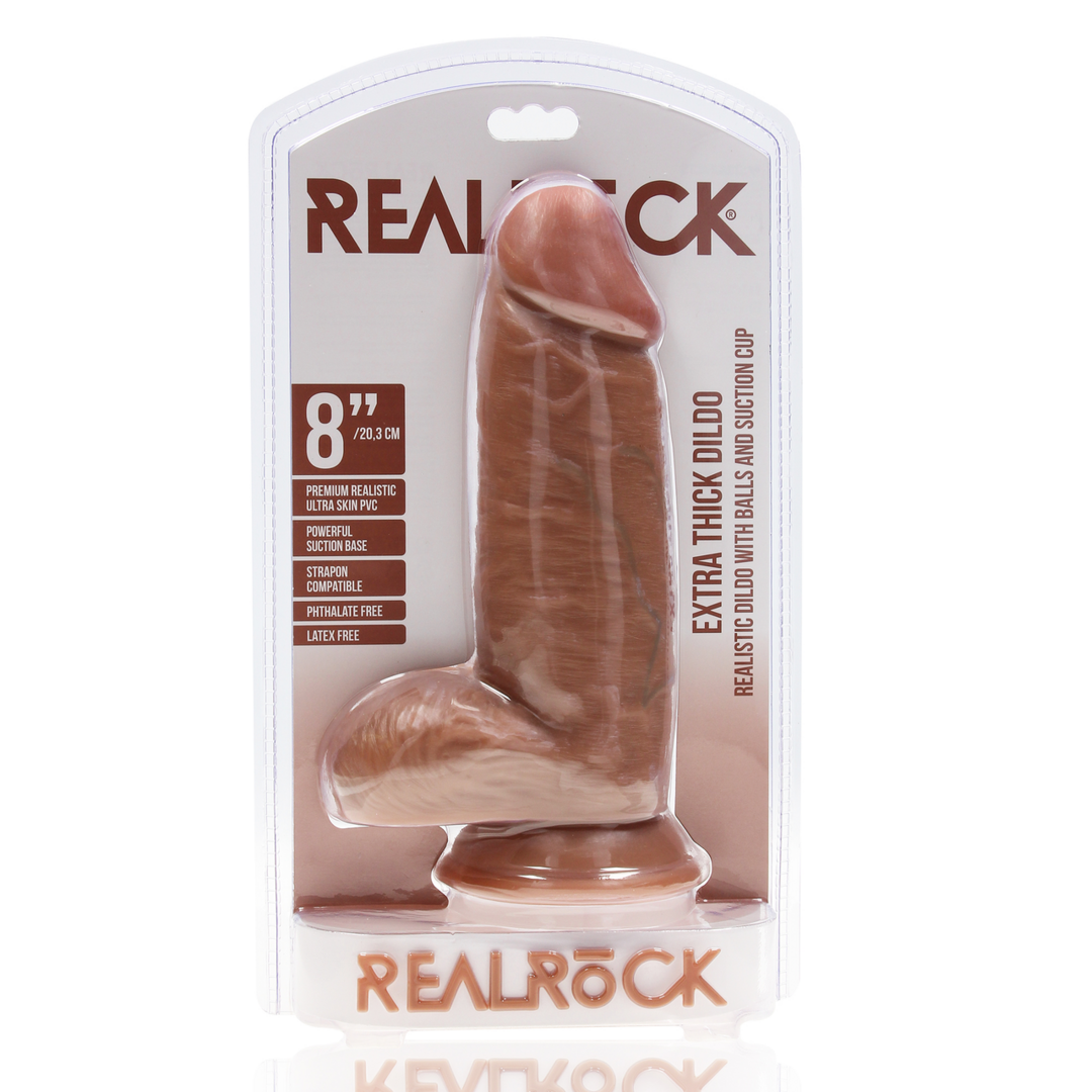 Dildo Caramel Extra Thick  with Balls 8 / 20,3 cm