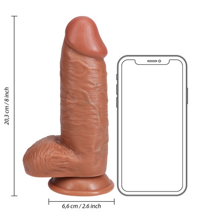 Dildo Caramel Extra Thick  with Balls 8 / 20,3 cm