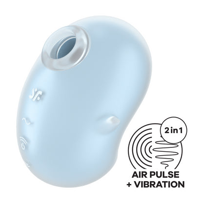 Cutie Ghost - Air Pulse Vibrator - Blue