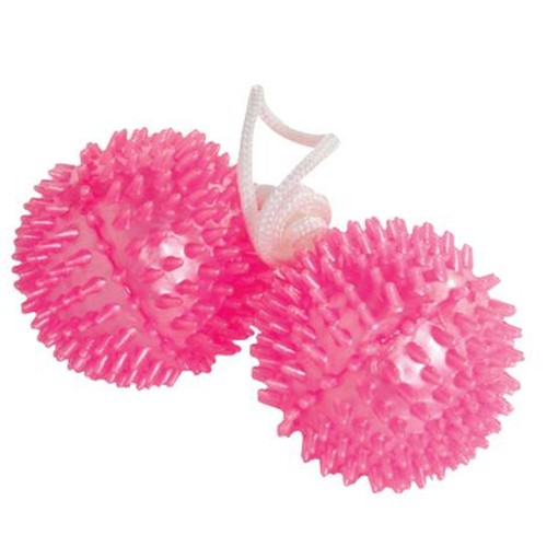 Palline vaginali anali con crestine stimolanti pink ball