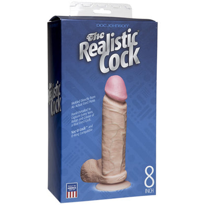 Fallo ultra realistico dildo the realistic cock 8 white flesh