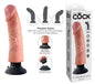 Vibratore Realistico King Cock 9 vibrating con ventosa clear