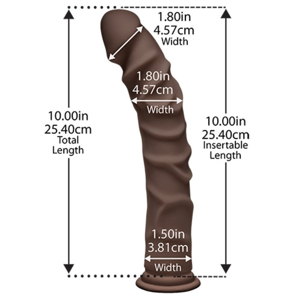 Fallo Realistico dildo The D racin' D 10 chocolate