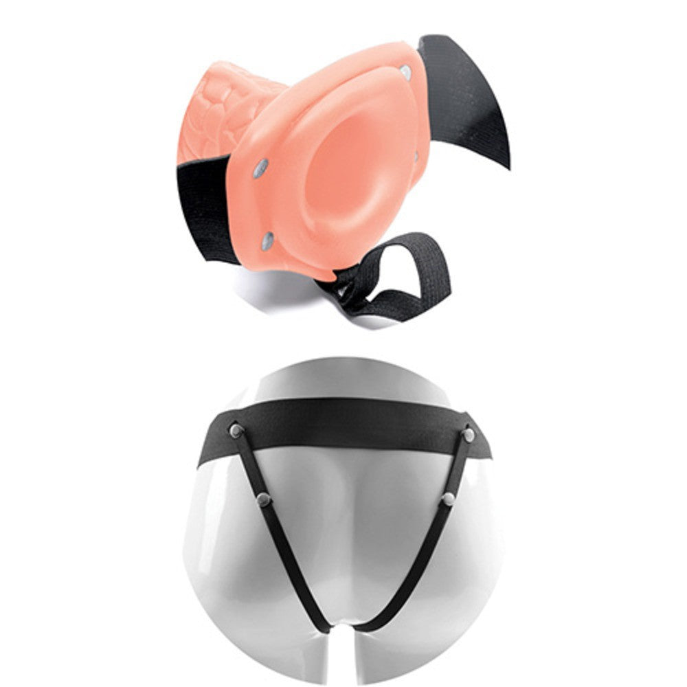 Vibratore Fallo vibrante dildo indossabile strap on cavo Con testicoli Real Rapture 8 Flesh