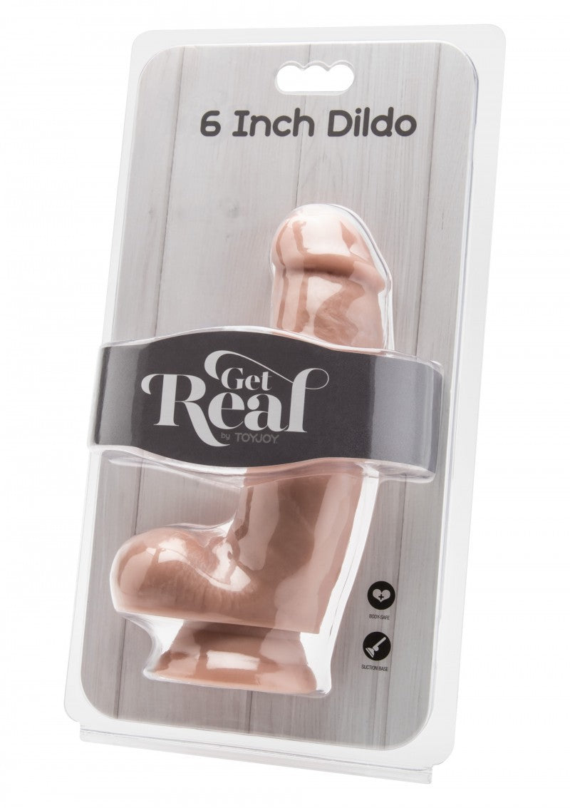 Fallo realistico dildo con ventosa e testicoli get real cock 6 flesh