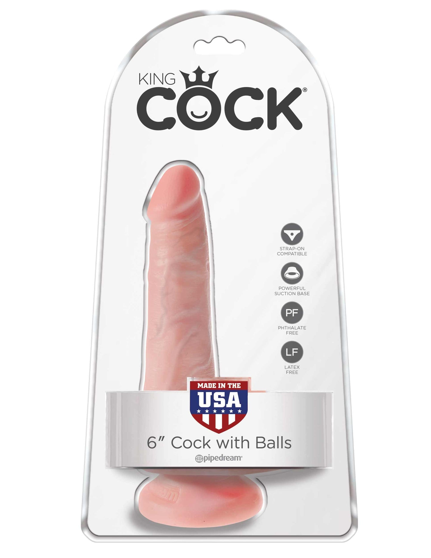 Dildo con ventosa fallo realistico vaginale king cock 6 testicoli