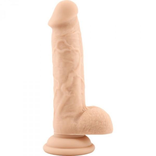 Fallo realistico dildo vaginale con ventosa e testicoli in silicone safe rod large flesh 7