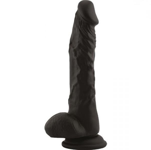 Fallo realistico nero dildo vaginale in silicone con ventosa safe long stocky real Black