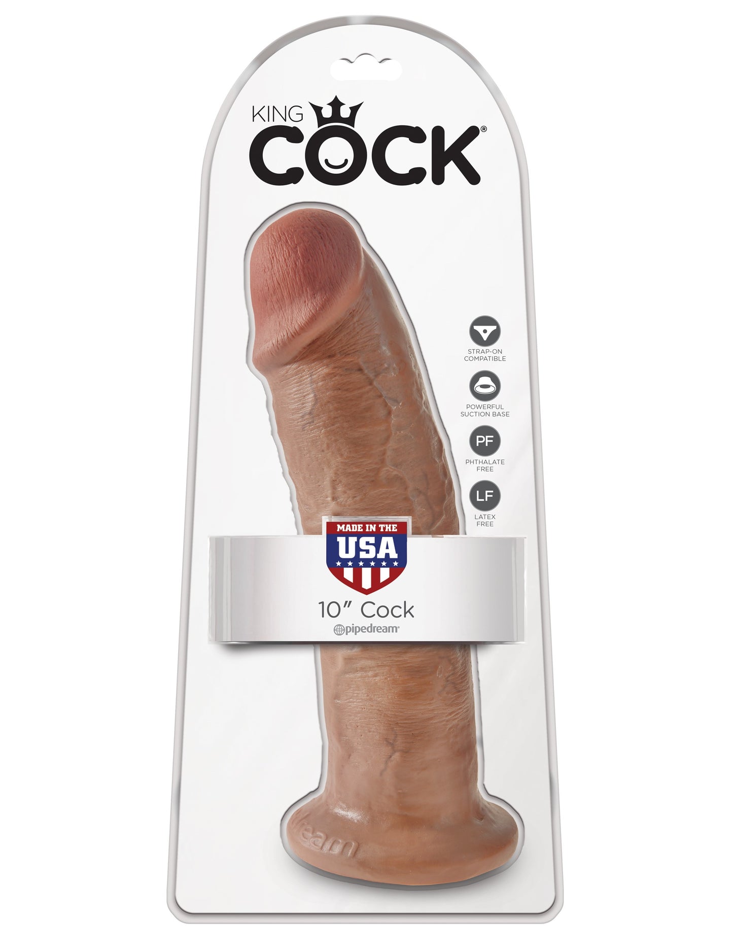 Fallo dildo realistico con ventosa king cock 10 tan