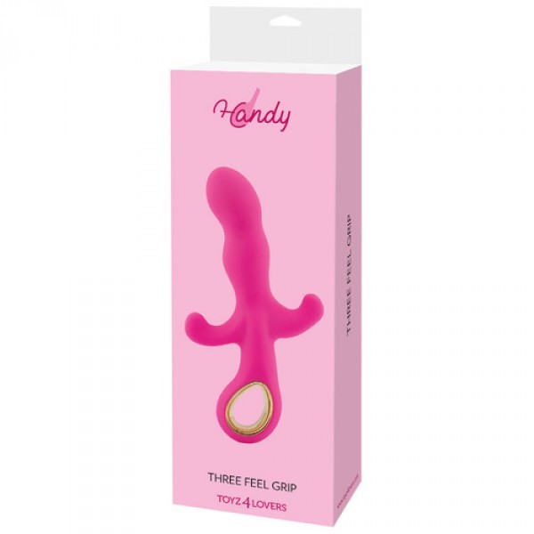 Vibratore con stimolatore clitoride fallo dildo vibrante vaginale in silicone rosa