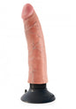 Vibratore Realistico King Cock vaginale con ventosa fallo vibrante dildo impermeabile flesh 7