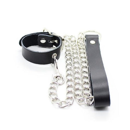 polsiara a guinzaglio chain leash black bondage harness fetish kit sexy costrittivo nero