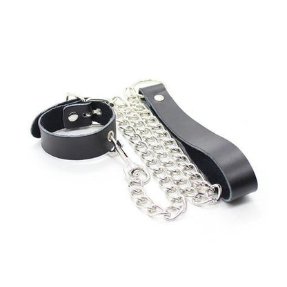 polsiara a guinzaglio chain leash black bondage harness fetish kit sexy costrittivo nero