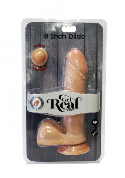 Fallo realistico con testicoli e ventosa dildo get real 8 dual density