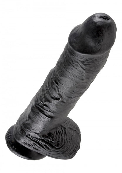 Fallo realistico vaginale black dildo nero king cock maxi con ventosa 10