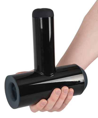 masturbatore automatico stimolatore per pene nero ricaricabile vibrante black