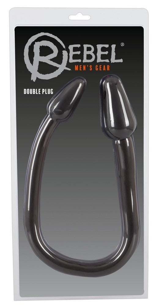 dildo fallo doppio penetrazione vaginale anale nero impermeabile plug black