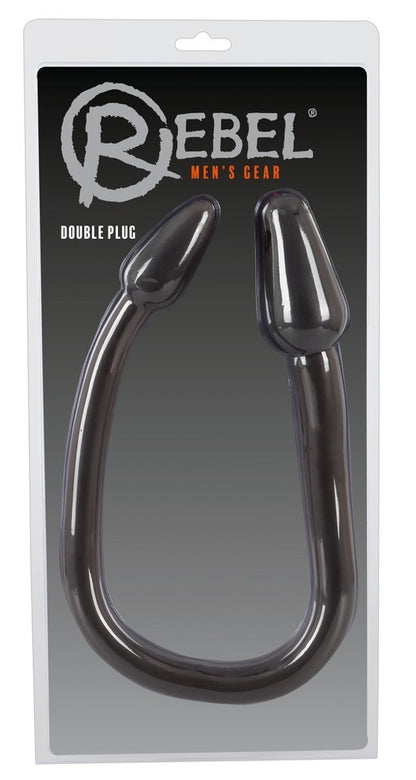 dildo fallo doppio penetrazione vaginale anale nero impermeabile plug black