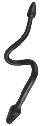 dildo fallo doppio penetrazione vaginale anale nero impermeabile plug black