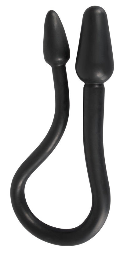 dildo fallo doppio penetrazione vaginale anale nero impermeabile plug black