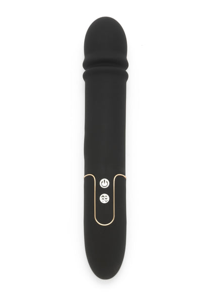 vibratore dildo nero in silicone realistico ricaricabile vaginale anale black PULSE ONE