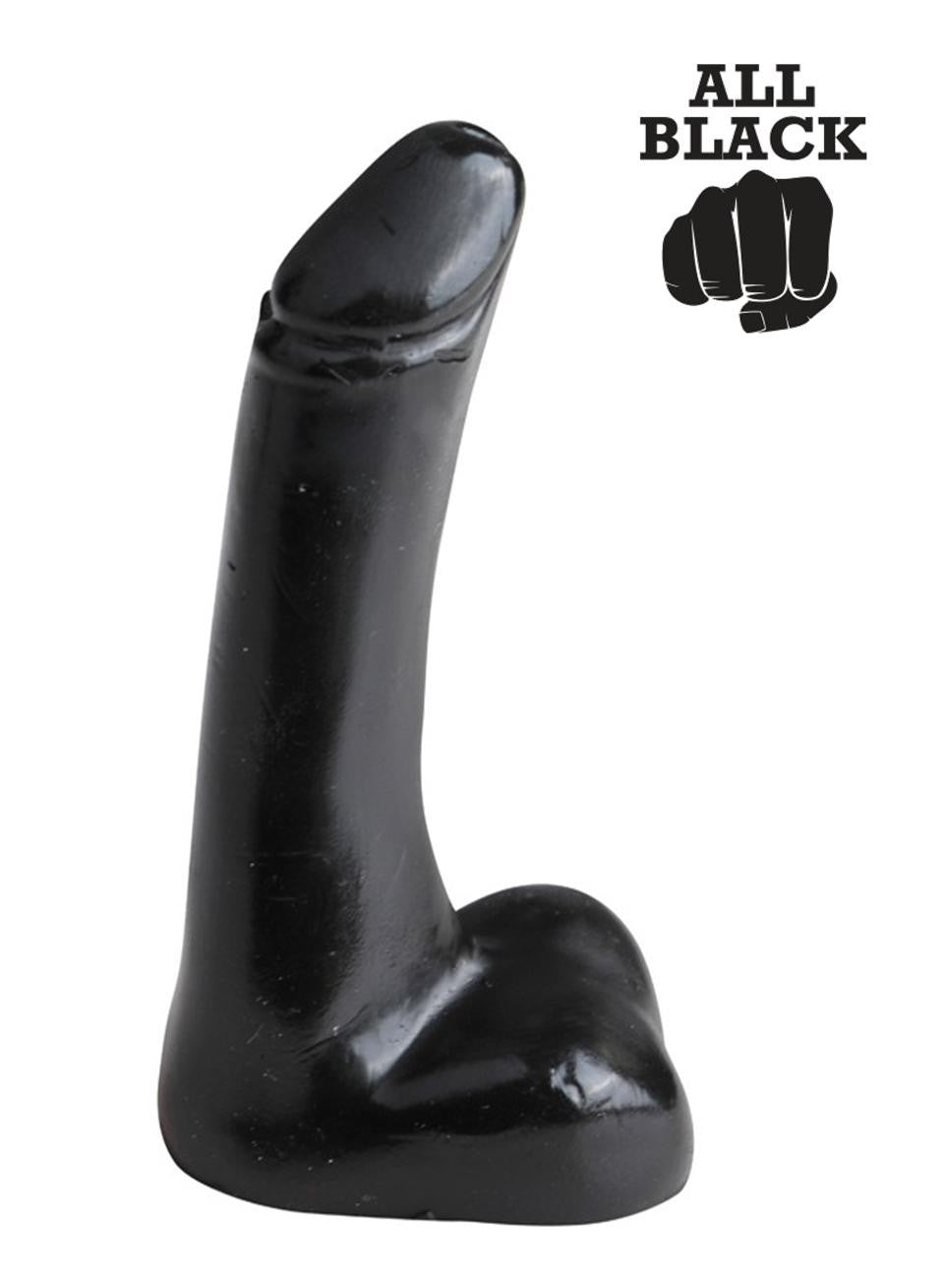 Fallo mini dildo realistico slim dildo anale vaginale nero all black plug