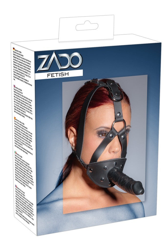 maschera con dildo in ecopelle zado
