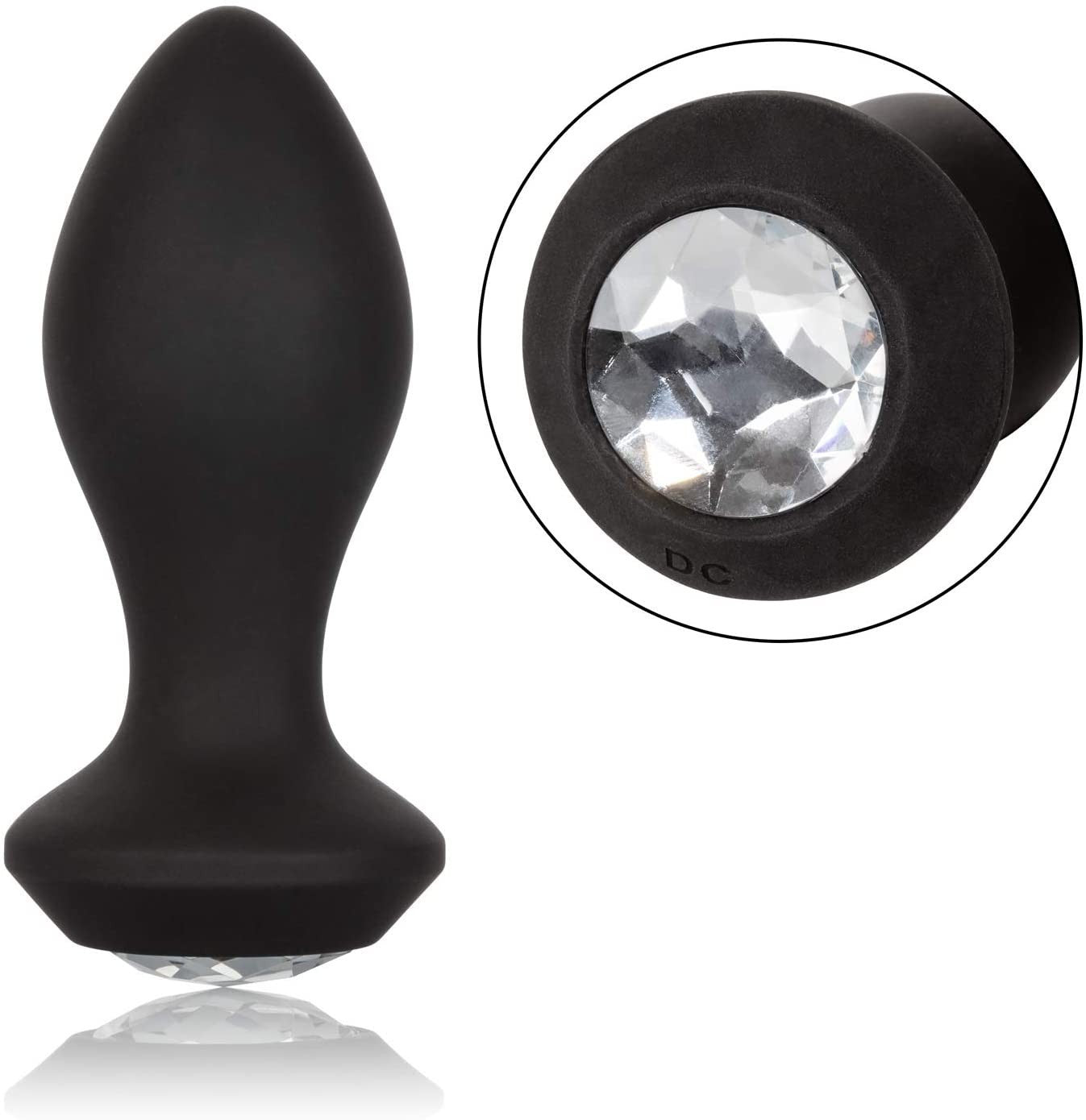 plug in silicone Vibrating Crystal Probe black