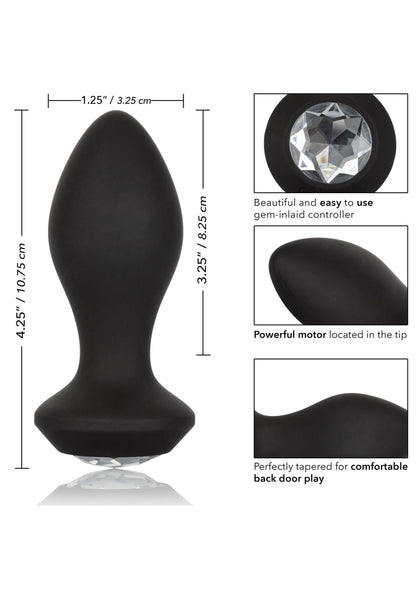 plug in silicone Vibrating Crystal Probe black