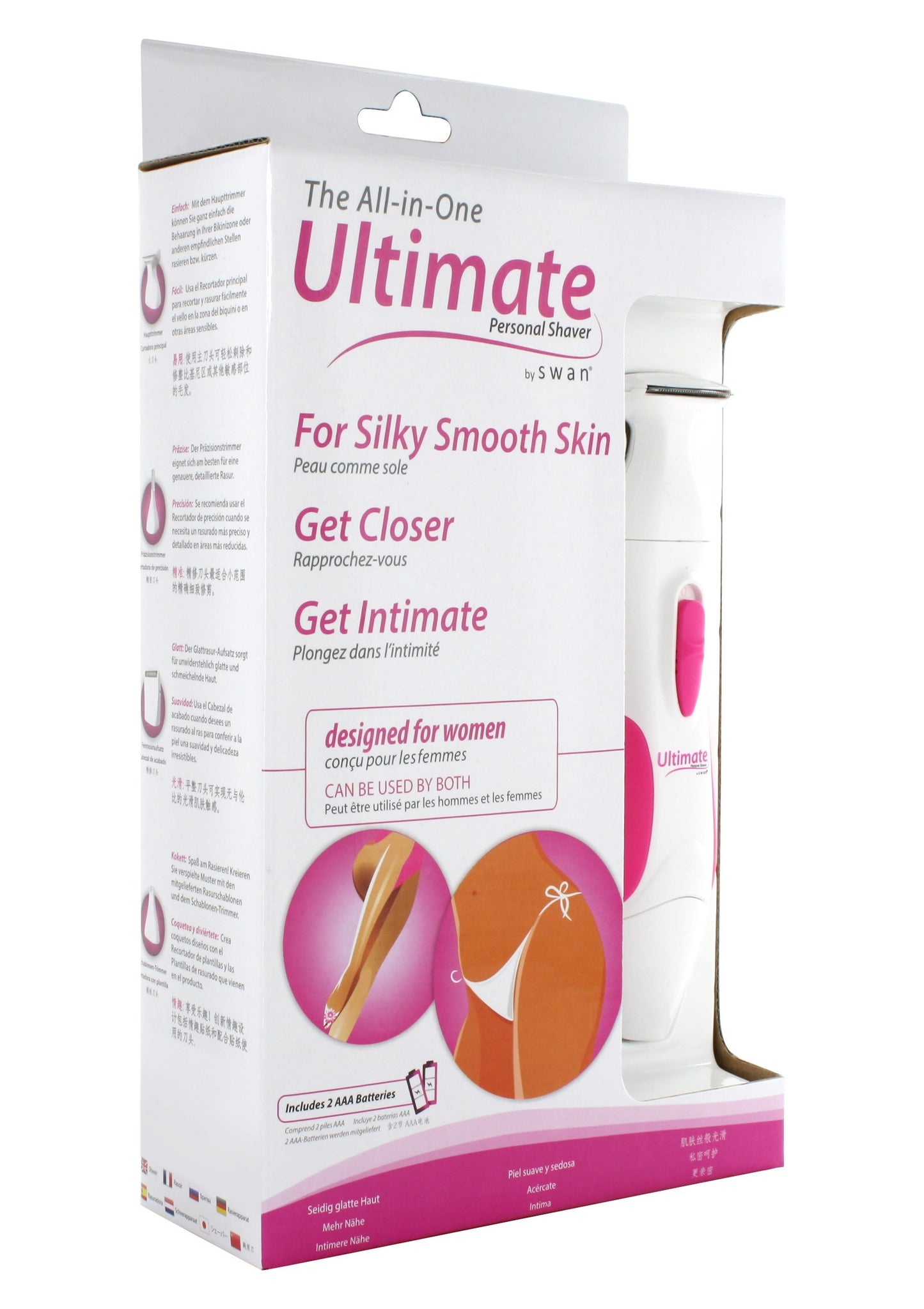 rasoio elettrico per depilazione intima donna peli corpo kit 3 pz parti intime