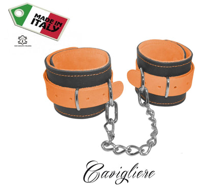 cavigliere bondage per giochi erotici sessuali in vera pelle e cuoio costrittivo