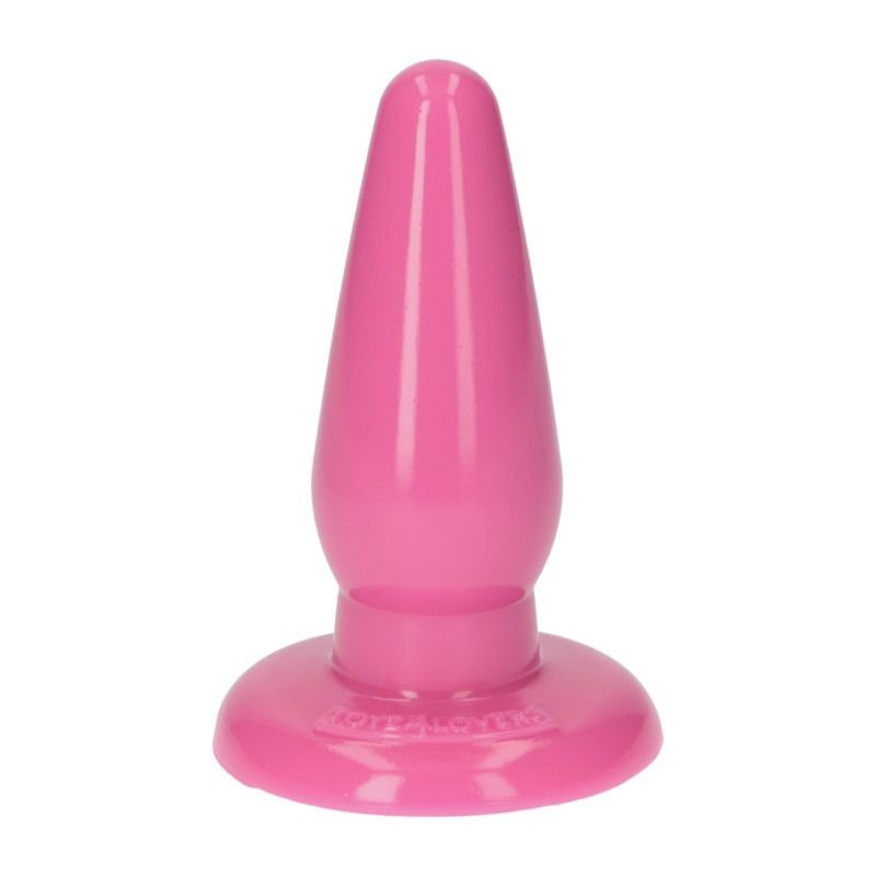 plug rosa grande con ventosa morbido dildo anale a piramide impermeabile pink