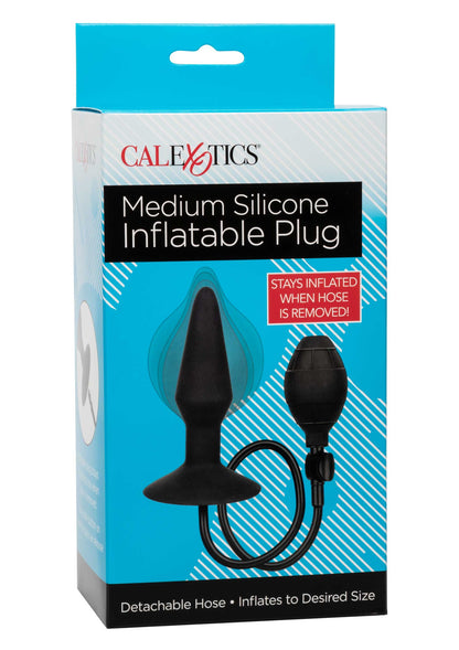 Plug anale nero in silicone gonfiabile Inflatable medium