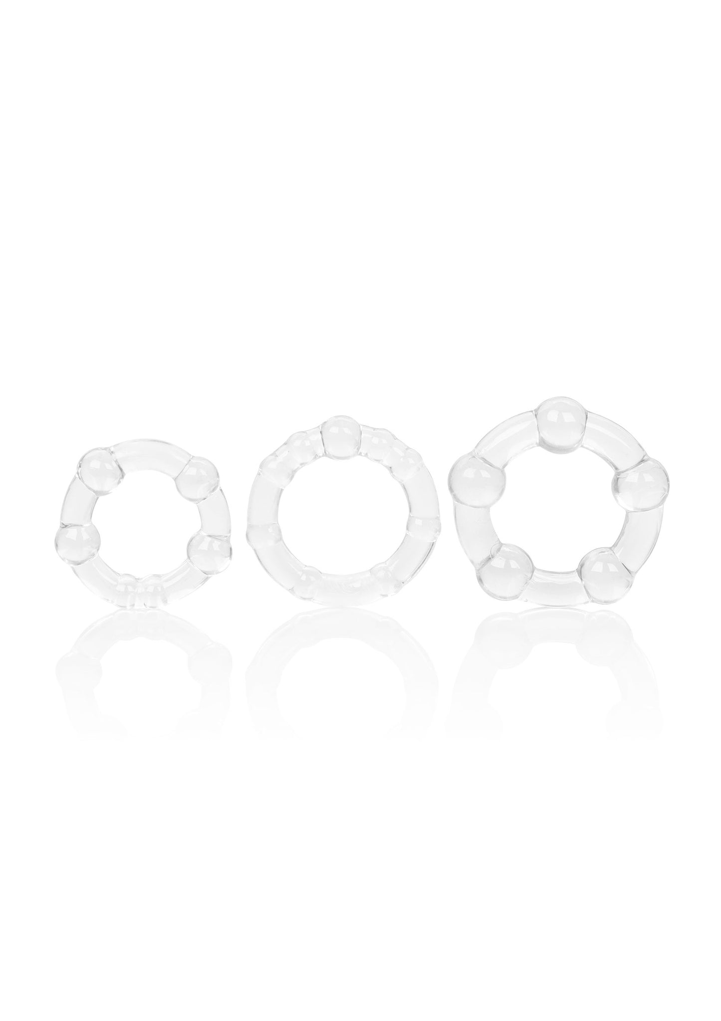 Set anelli fallici trasparenti Island Rings