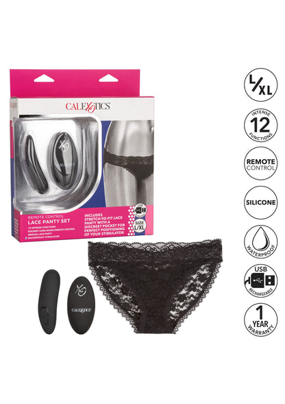 Slip vibrante in pizzo con telecomando L/XL